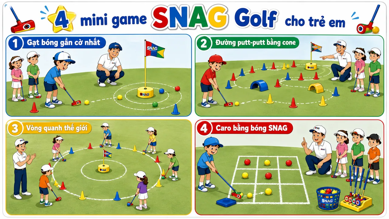 Mini game golf cho trẻ em: 4 trò chơi giúp buổi học vui hơn