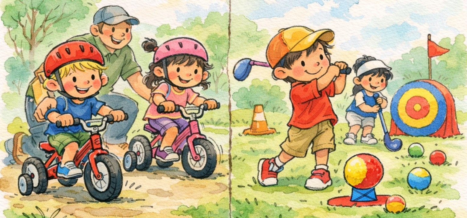 Trẻ làm quen với SNAG Golf bằng dụng cụ trực quan